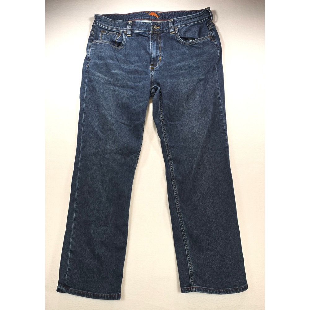 Tommy Bahama Mens Dark Wash Straight Leg Denim Jeans Blue 38x30